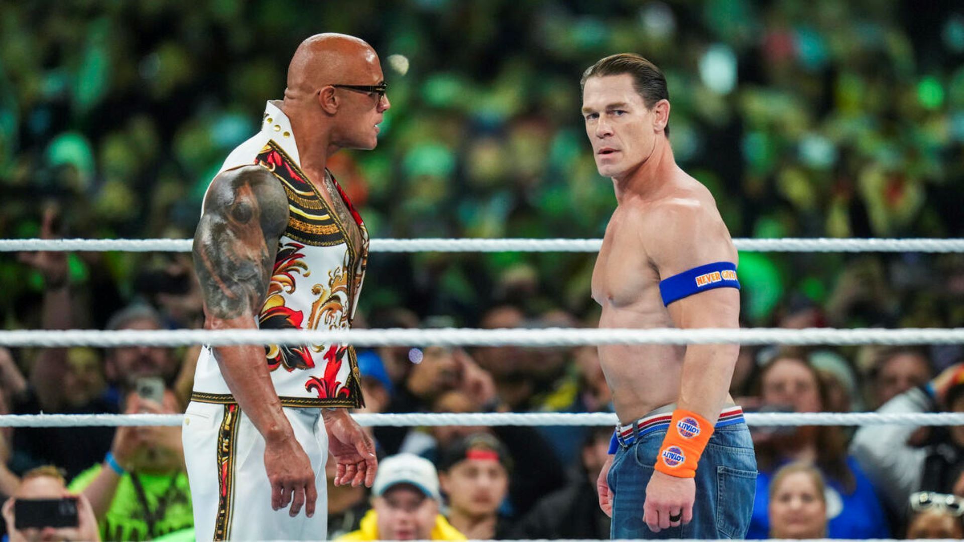 The Rock got the better of John Cena during the main event of WrestleMania 40. [Image Credit; WWE.com]